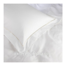 Precio de fábrica de alta calidad 100% algodón blanco hotel bordado almohada cubierta